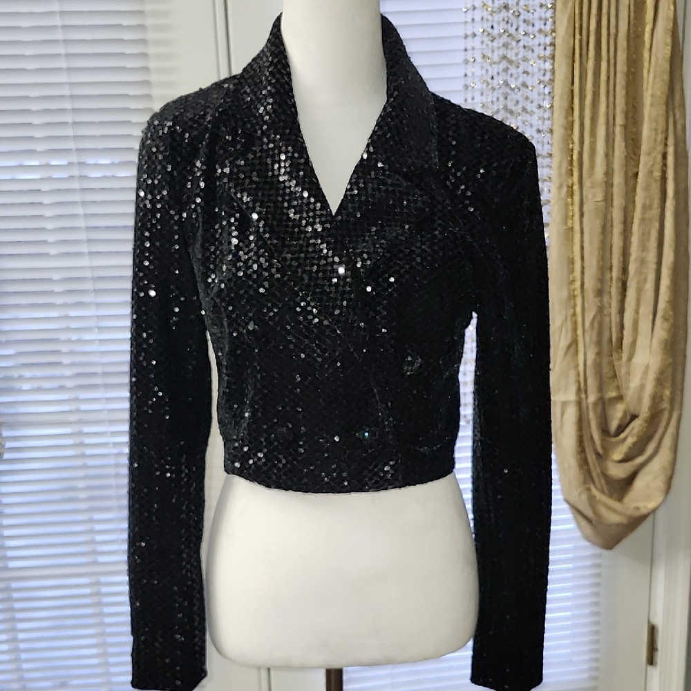 Forever 21 Black Satin Jacket